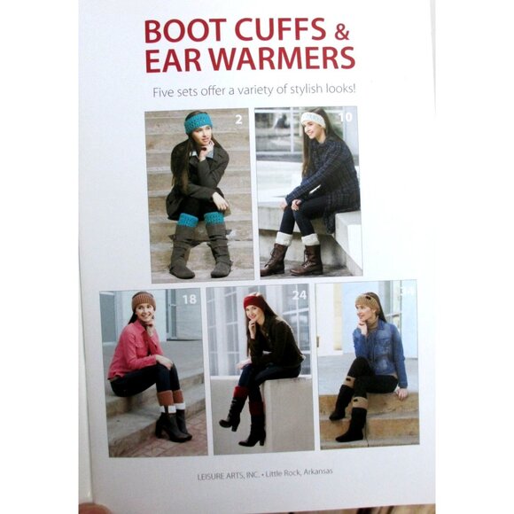 Boot Cuffs & Ear Warmers Crochet Pattern Book By Deborah Molnar - Leisure Arts - Picture 3 of 3